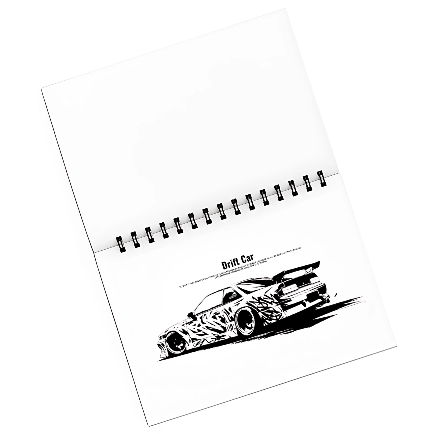 Libro para Colorear Wrc/Drift/Dragster/Gran Turismo, 57 Paginas, 55 Autos Modificados para colorear, 21.4 x 29 cm.